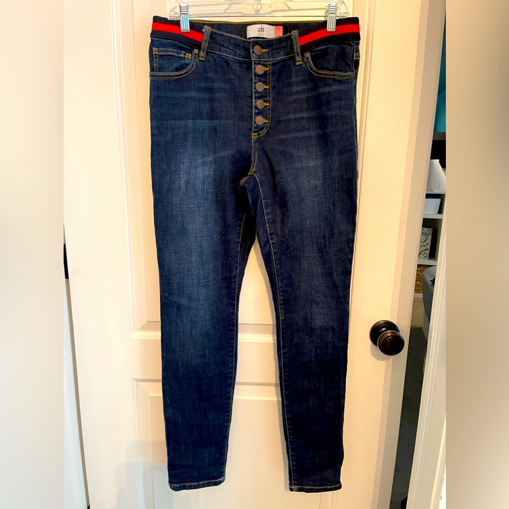 Cabi Button-Fly High Rise Skinny